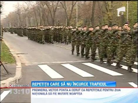 Premierul Ponta a cerut ca repetitiile pentru Ziua Nationala sa fie facute noaptea