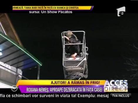 Roxana Nemes a ramas "captiva" in afara casei, aproape dezbracata