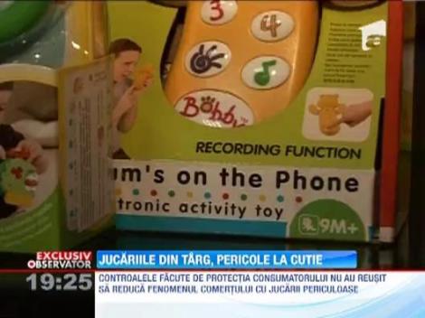 Jucariile din targ, pericole la cutie pentru copii