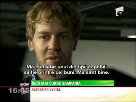 Sebastian Vettel a fost sarbatorit cu fast in Anglia