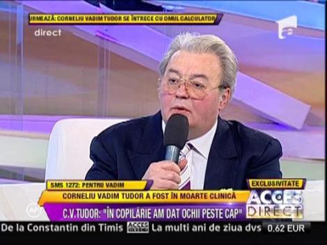 Corneliu Vadim Tudor a fost in moarte clinica in copilarie
