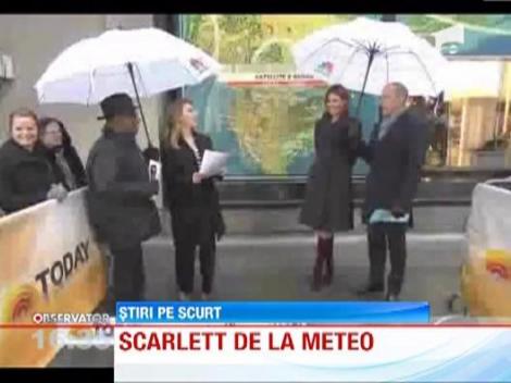 Scarlett Johansson s-a oferit voluntar sa prezinte rubrica meteo la o televiziune americana