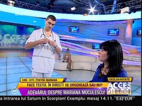 Mariana Moculescu a facut un test antidrog!