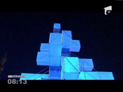 Un brad de Craciun electronic, in Belgia