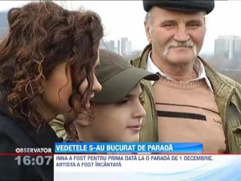 Vedetele au sarbatorit romaneste: De 1 Decembrie, Inna a fost la parada!