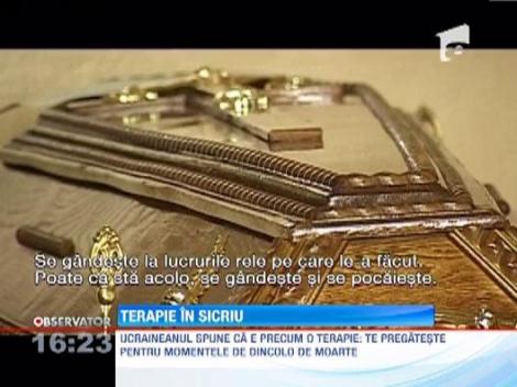 Un ucrainean a inventat sedintele de terapie in sicriu