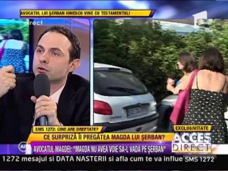 Avocatul Magdei Catone: "Magda nu avea voie sa-l vada pe Serban"