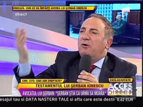 Avocatul lui Serban Ionescu: "Serban stia ca urma sa moara"