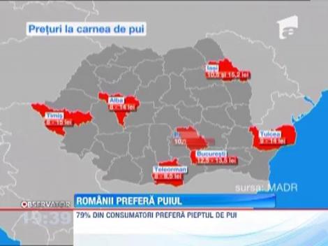 Carnea de pui este preferata romanilor: Preturile pe kilogram, in functie de regiune