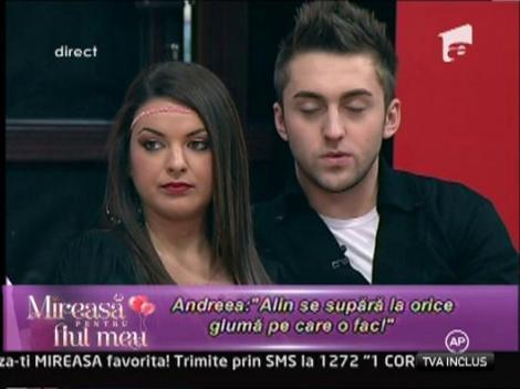 Alin a fost deranjat de o gluma pe care i-a facut-o Andreea!