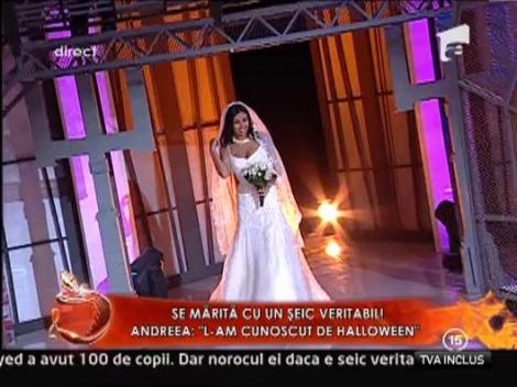 Andreea Podarescu, in rochie de mireasa