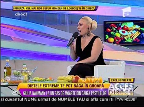Giulia Nahmany, la un pas de infarct din cauza pasilelor de slabit