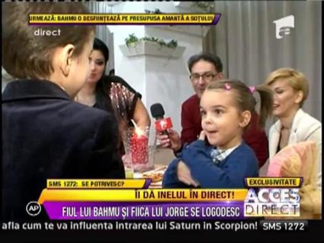 Fiul Adrianei Bahmuteanu, Maximus si Karina, fiica lui Jorge si a Alinei Crisan se logodesc