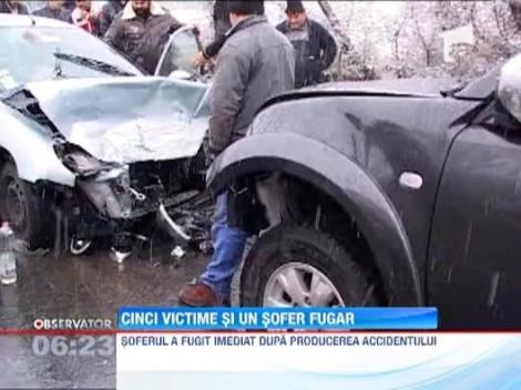 Grav accident rutier in judetul Bistrita-Nasaud. Cinci oameni au fost raniti