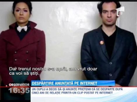Despartire anuntata pe internet