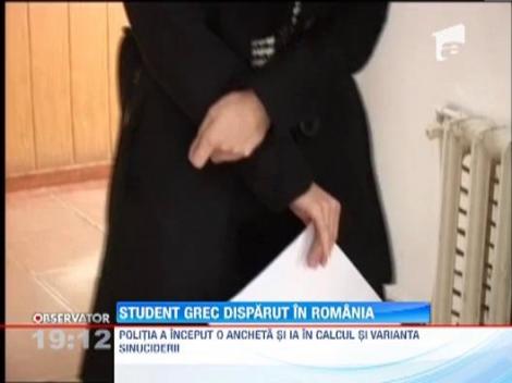 Student grec disparut in Romania