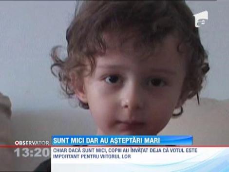 Sunt prea mici sa schimbe lumea, asa ca si-au trimis parintii la vot