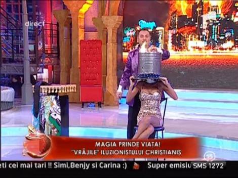 Numar inedit de magie si iluzionism cu "vrajitorul" Christianis