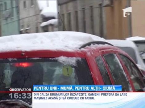 Ninsoarea e mana cereasca pentru taximetristi, nu si pentru patronii de spalatorii auto