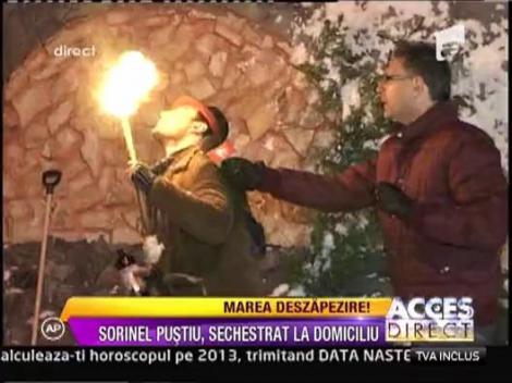 Cristina Roman, dansatoarea Mona si Denisa Bita se iau in piept cu troienele din fata casei lui Pustiu