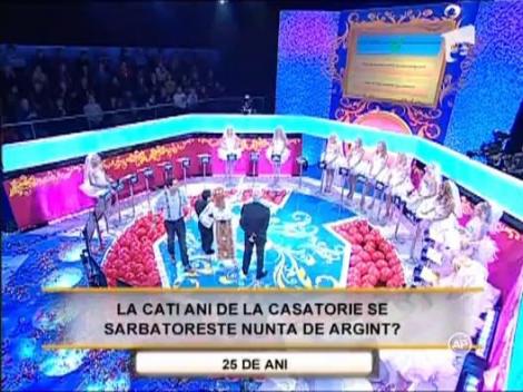 Runda 2: La cati ani de la casatorie se sarbatoreste Nunta de argint?