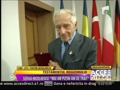 VIDEO! ULTIMELE cuvinte ale lui Sergiu Nicolaescu: "Mai am putin de trait"