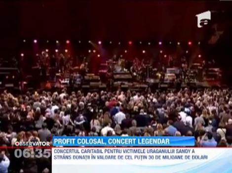 Concertul caritabil pentru victimele Uraganului Sandy a strans donatii de peste 30 de milioane de dolari