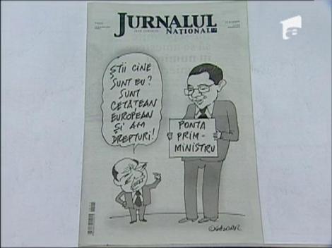 Caricatura cu Traian Basescu si Victor Ponta