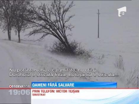 UPDATE! Judetul Botosani, paralizat de viscol si ninsoare! Peste 25 de masini au ramas blocate pe un drum national