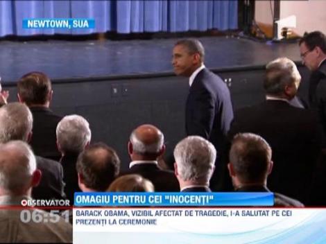 Barack Obama le-a omagiat pe cele 26 de victime ale atacului de la scoala din Newtown