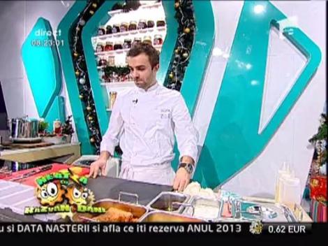 Sarmalute de mistret pe pat de mamaliguta