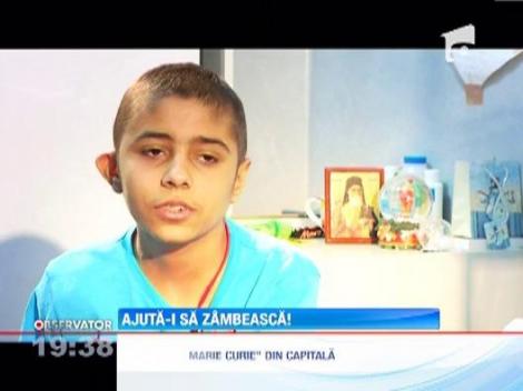 Campanie "Ajuta-i sa zambeasca!" Ionut trece prin chinuri cumplite, dupa ce a fost diagnosticat cu cancer osos