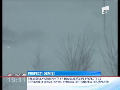 Victor Ponta: "Prefectii de Botosani si Neamt vor fi demisi"