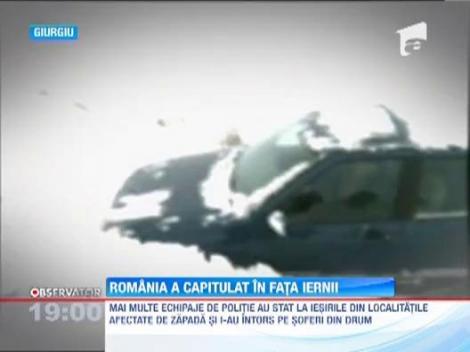 Romania a capitulat in fata iernii! Zeci de drumuri inchise si mii de suflete fara ajutor