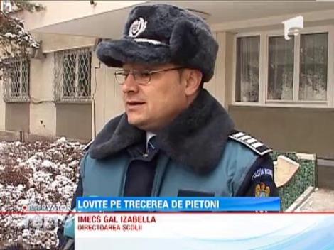 Accident pe o trecere de pietoni din Harghita. Doua fetite au fost lovite de un camion