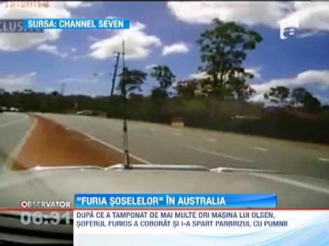 Violenta extrema, pe o autostrada din Australia. Un sofer, la un pas de moarte