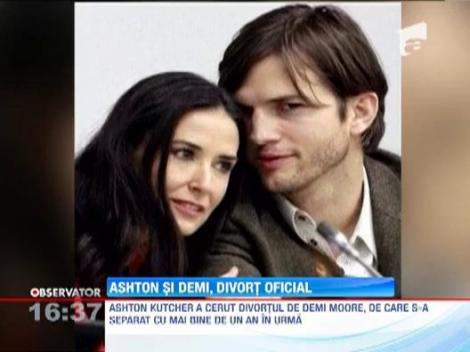 Ashton Kutcher si  Demi Moore, divortati oficial