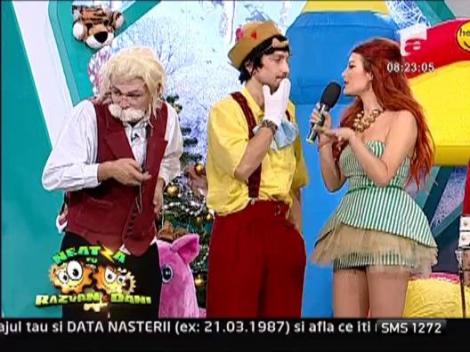 Elena Gheorghe, in personajul "Craiasa Zapezii" la "Neatza cu Razvan si Dani"