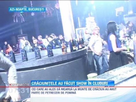 Craciunitele sexy au facut show in cluburile bucurestene. Petrecerea a tinut pana dimineata