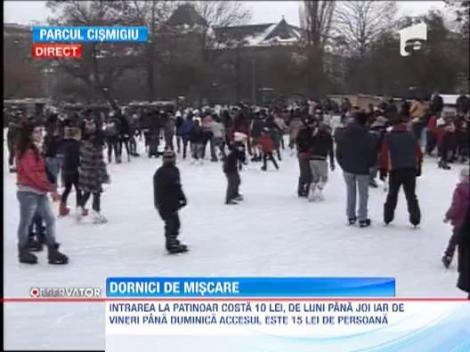 Patinoarele din mai multe orase au fost luate cu asalt
