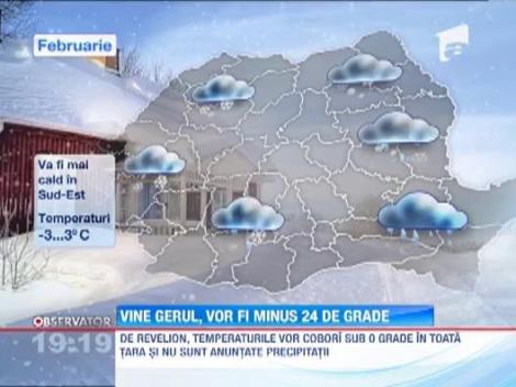 Vine gerul in Ardeal si Moldova: -25 de grade Celsius in timpul noptii
