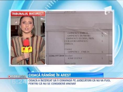 Cristian Cioaca ramane in arest: Magistratii au respins cererea lui de eliberare