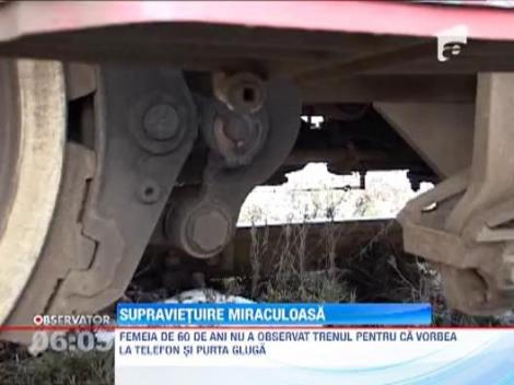 O femeie din Bistrita Nasaud a supravietuit miraculos, dupa ce a fost lovita de tren