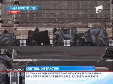 Piata Constitutie e pregatita de petrecere