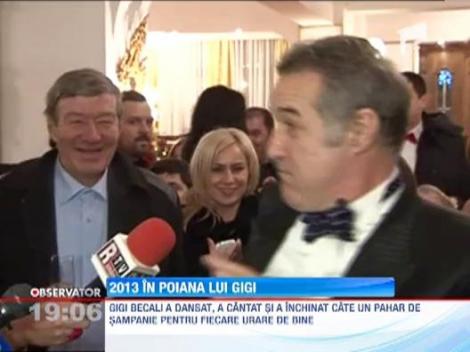 Gigi Becali a petrecut Revelionul la Poiana Brasov, alaturi de familie