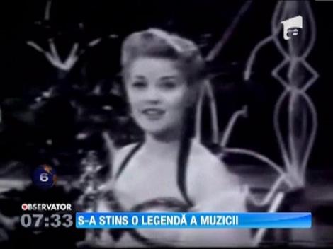 Cea mai mare vedeta feminina a muzicii pop din anii '50 a incetat din viata la 85 de ani
