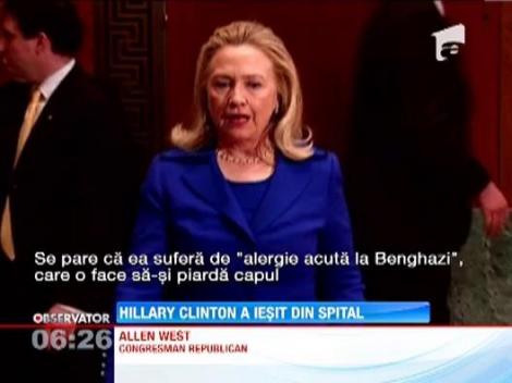 Hillary Clinton a iesit din spital