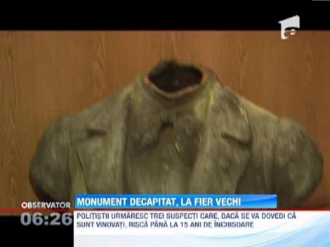 Bustul furat al lui Grigore Alexandrescu a fost gasit intr-un centru de colectare a fierului vechi