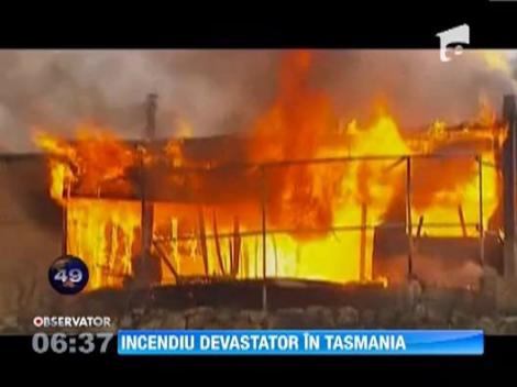 Incendiu devastator in Tasmania