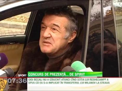 Gigi Becali se ia de sotia lui Reghecampf